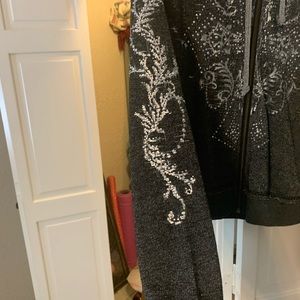 Miss Me Jackets & Coats - Miss Me Front Zip Hoodie Miss Me Jackets & Coats - Miss Me Front Zip Hoodie